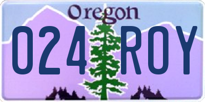 OR license plate 024ROY