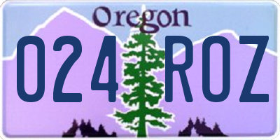 OR license plate 024ROZ
