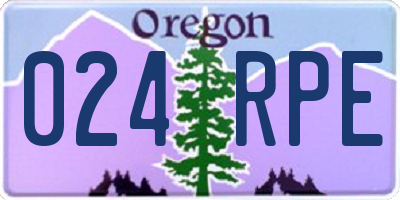 OR license plate 024RPE