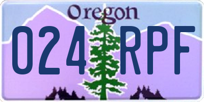OR license plate 024RPF