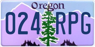 OR license plate 024RPG