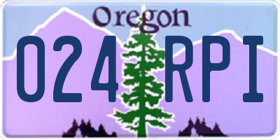 OR license plate 024RPI