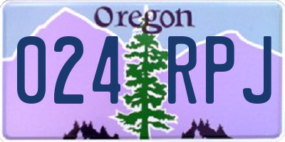 OR license plate 024RPJ
