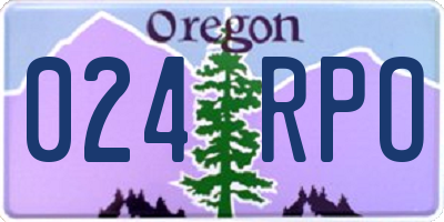 OR license plate 024RPO