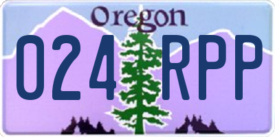 OR license plate 024RPP