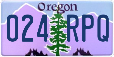 OR license plate 024RPQ