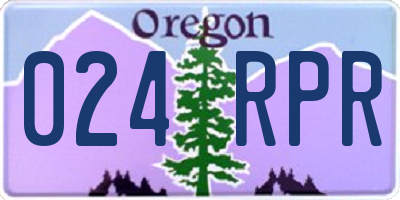 OR license plate 024RPR