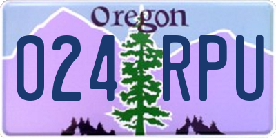 OR license plate 024RPU