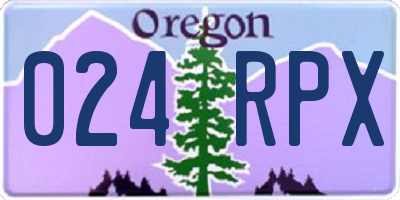 OR license plate 024RPX