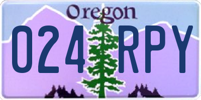 OR license plate 024RPY