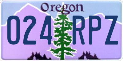 OR license plate 024RPZ