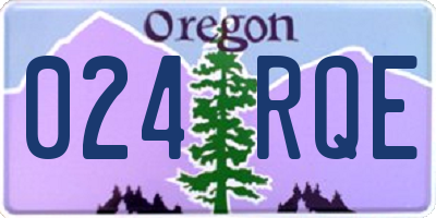 OR license plate 024RQE