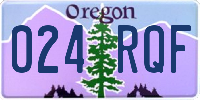 OR license plate 024RQF