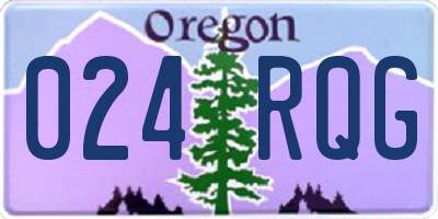 OR license plate 024RQG