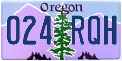 OR license plate 024RQH