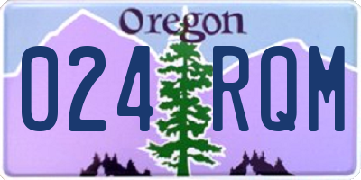 OR license plate 024RQM