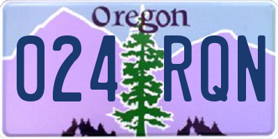 OR license plate 024RQN