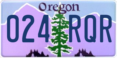OR license plate 024RQR