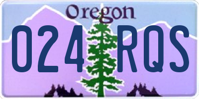 OR license plate 024RQS