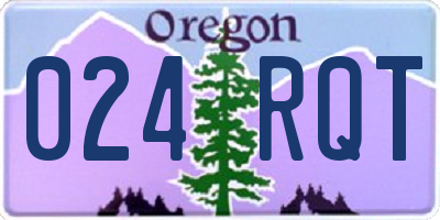 OR license plate 024RQT