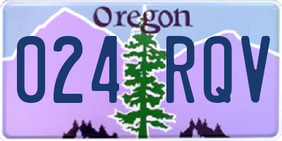 OR license plate 024RQV