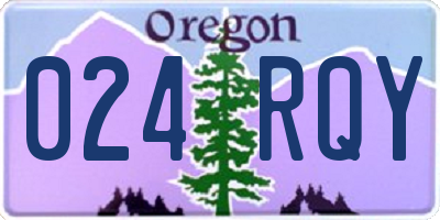 OR license plate 024RQY