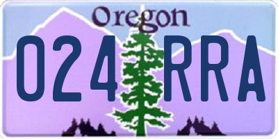 OR license plate 024RRA