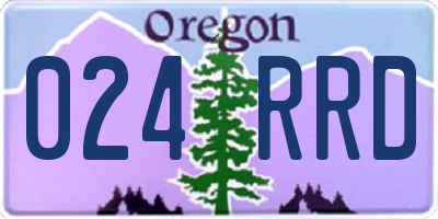 OR license plate 024RRD