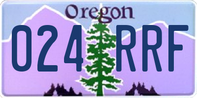 OR license plate 024RRF