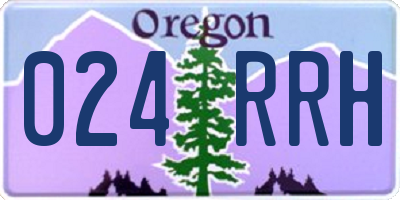 OR license plate 024RRH