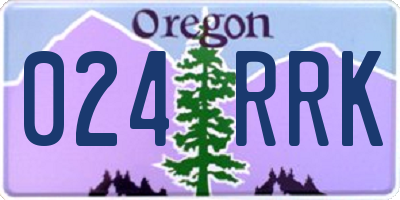 OR license plate 024RRK