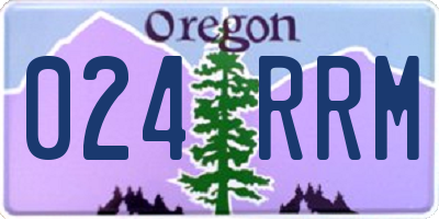 OR license plate 024RRM