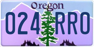 OR license plate 024RRO