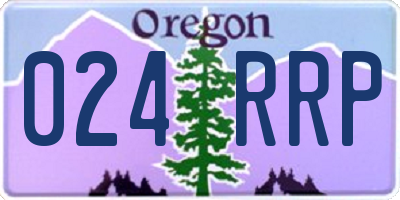 OR license plate 024RRP