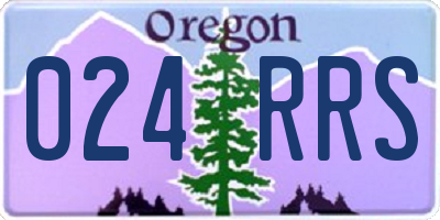 OR license plate 024RRS