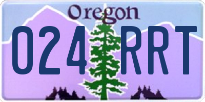 OR license plate 024RRT