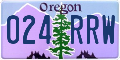 OR license plate 024RRW