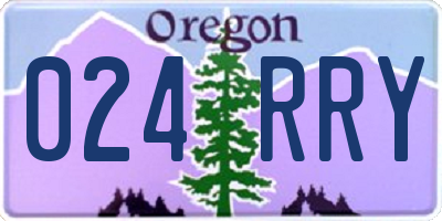 OR license plate 024RRY