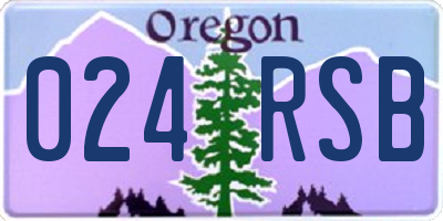 OR license plate 024RSB