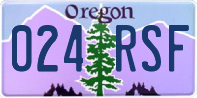 OR license plate 024RSF