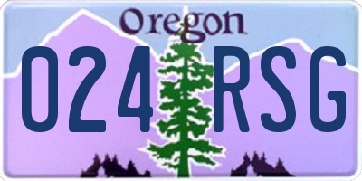 OR license plate 024RSG
