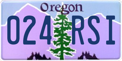 OR license plate 024RSI