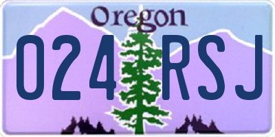 OR license plate 024RSJ
