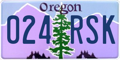 OR license plate 024RSK