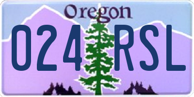 OR license plate 024RSL