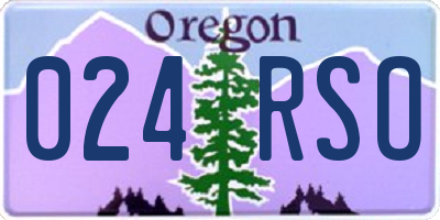 OR license plate 024RSO
