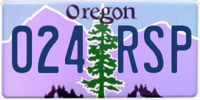 OR license plate 024RSP