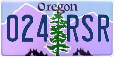 OR license plate 024RSR