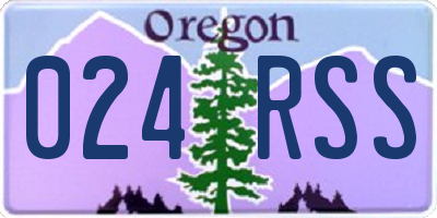 OR license plate 024RSS