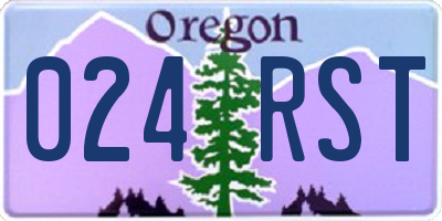 OR license plate 024RST